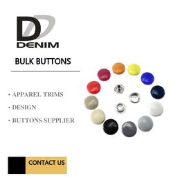 Metal Shiny Lacquer Buttons And Snaps 4 Parts Painted Color DTM Fabric