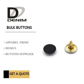 Custom Brass Jeans Rivets Black Coating Garment Accessories for Trousers