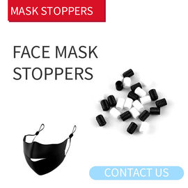 Flat Plastic Cord Stopper For Face Mask , Spring Loaded Cord Lock 9mm Size